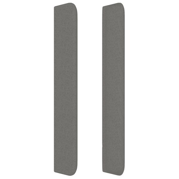 vidaXL Κρεβάτι Boxspring με Στρώμα Σκούρο Γκρι 140x190 εκ. Υφασμάτινο