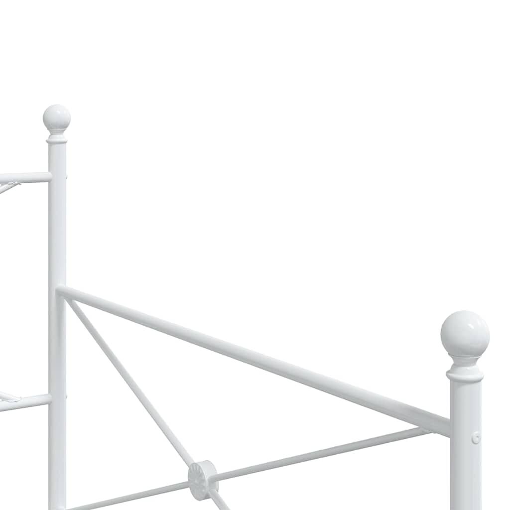 vidaXL Κρεβάτι ημέρας χωρίς στρώμα Λευκό 107x203 cm Ατσάλι