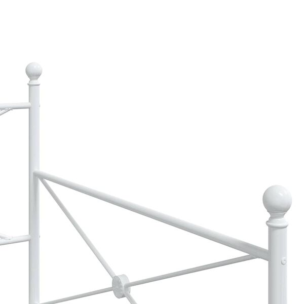 vidaXL Κρεβάτι ημέρας χωρίς στρώμα Λευκό 107x203 cm Ατσάλι