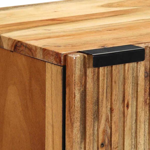 vidaXL Πλαϊνό Γραφείο με ράφι Καφέ 40 x 33 x 75 εκ. Μασίφ ξύλο ακακίας