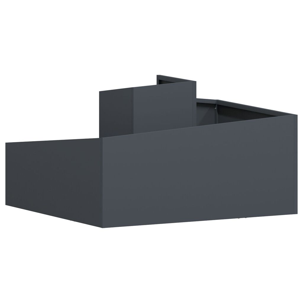 vidaXL Γλάστρα Ανθρακί 80x80x50 cm Κρύο Σιδηροσύρμα