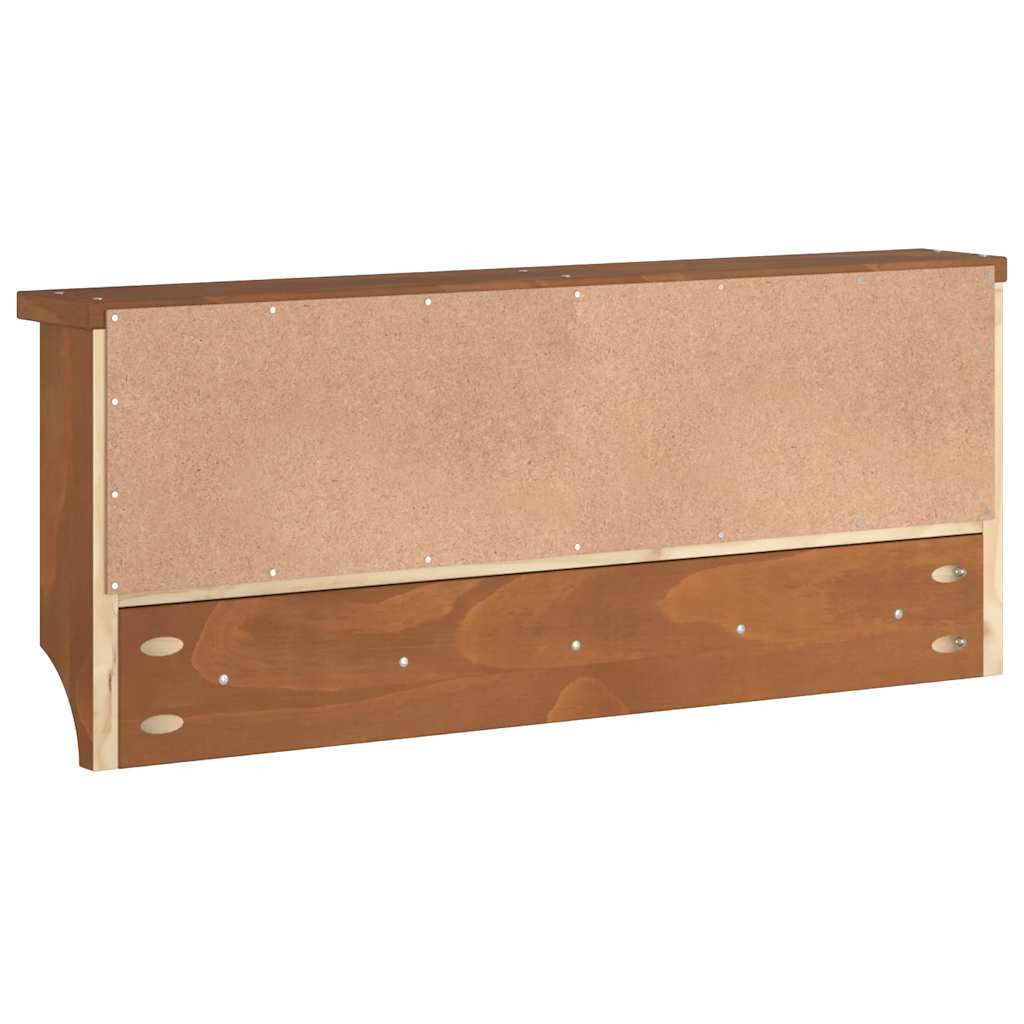 vidaXL Επίτοιχη κρεμάστρα παλτών SANDNES 87x12x35 εκ. Πεύκο μασίφ ξύλο