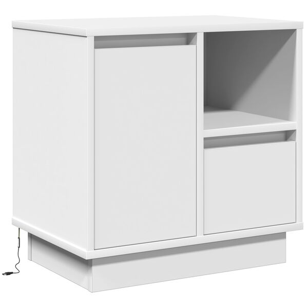 vidaXL Κομοδίνο με 2 pcs Λευκό 50 x 34.5 x 50 εκ. Επεξεργασμένο ξύλο