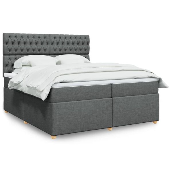 vidaXL &Kappa;&rho;&epsilon;&beta;ά&tau;&iota; Boxspring &mu;&epsilon; &Sigma;&tau;&rho;ώ&mu;&alpha; &Sigma;&kappa;&omicron;ύ&rho;&omicron; &Gamma;&kappa;&rho;&iota; 200x200 &epsilon;&kappa;. &Upsilon;&phi;&alpha;&sigma;&mu;ά&tau;&iota;&nu;&omicron;