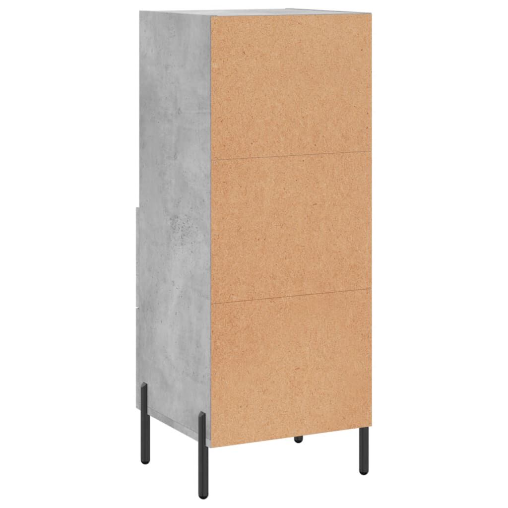 vidaXL Ντουλάπι Γκρι Σκυροδέματος 34,5x34x90 εκ. Επεξεργασμένο Ξύλο
