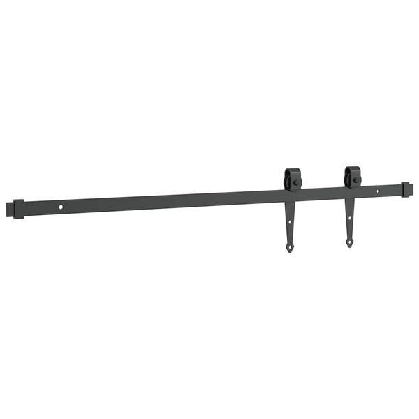 vidaXL Κιτ συρόμενης πόρτας γραφείου 91 cm από ανθρακούχο χάλυβα