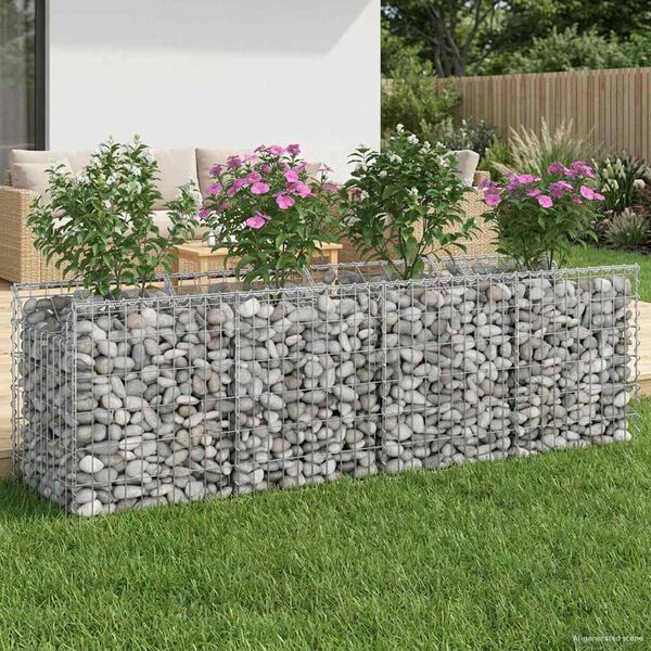 vidaXL &Alpha;&nu;&alpha;&sigma;&eta;&kappa;&omega;&mu;έ&nu;&omicron; &kappa;&rho;&epsilon;&beta;ά&tau;&iota; gabion &Alpha;&sigma;&eta;&mu;ί 200 x 50 x 60 cm