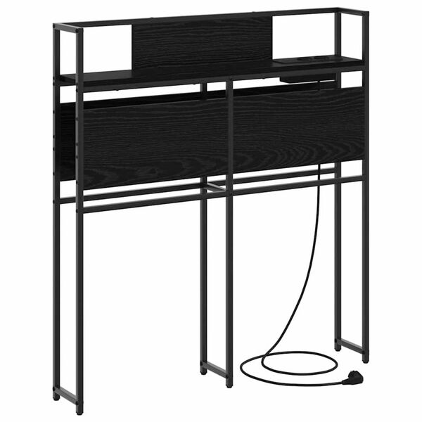 vidaXL Κεφαλάρι Αποθήκης Μαύρη δρυς 75 cm Επεξεργασμένο ξύλο