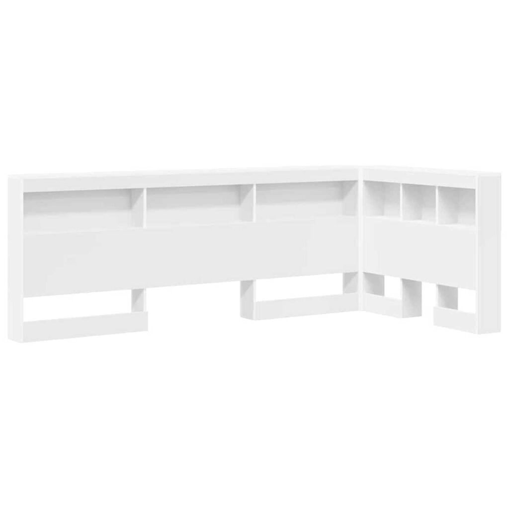 vidaXL Κεφαλάρι Αποθήκης με ράφι Λευκό 75 cm Επεξεργασμένο ξύλο