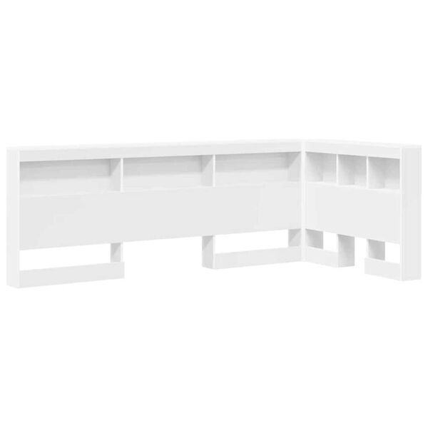 vidaXL Κεφαλάρι Αποθήκης με ράφι Λευκό 75 cm Επεξεργασμένο ξύλο