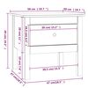 vidaXL Βοηθητικά Τραπέζια 2 τεμ. 50x50x49 εκ. Μασίφ Ξύλο Πεύκου