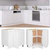 vidaXL Γωνιακό Ντουλάπι "Lyon" Λευκό 75,5x75,5x81,5 εκ. από Τεχνητό Ξύλο