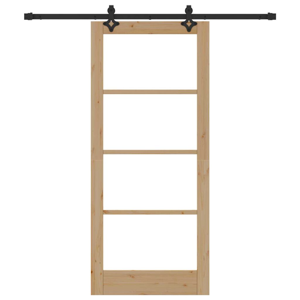 vidaXL Συρόμενη Πόρτα ORKDAL Καφέ 86 x 198.5 cm Ξύλο και μέταλλο