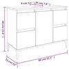 vidaXL Ντουλάπι Νιπτήρα Γκρι Sonoma 80 x 33 x 60εκ. Επεξεργασμένο Ξύλο