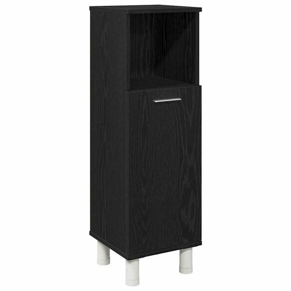 vidaXL Ντουλάπα Μπάνιου Μαύρη Οξυά 30 x 30 x 95 cm Επεξεργασμένο ξύλο