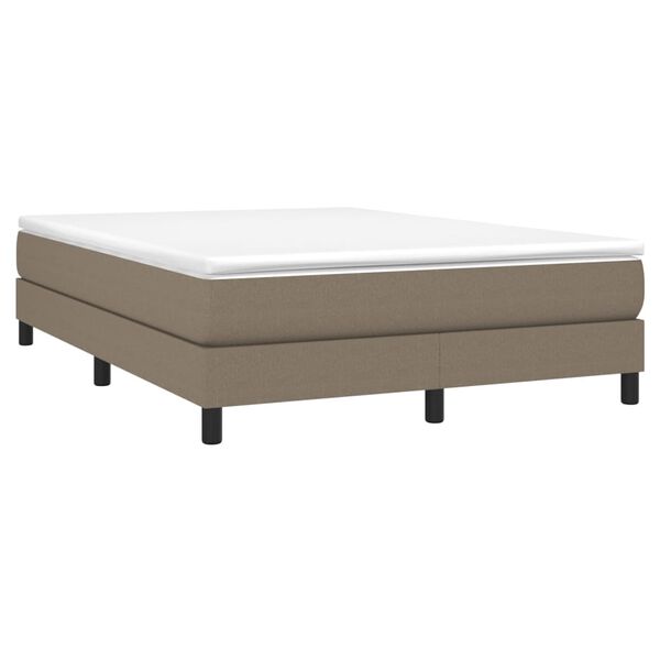 vidaXL &Kappa;&rho;&epsilon;&beta;ά&tau;&iota; Boxspring &mu;&epsilon; &Sigma;&tau;&rho;ώ&mu;&alpha; Taupe 140x190 &epsilon;&kappa;. &Upsilon;&phi;&alpha;&sigma;&mu;ά&tau;&iota;&nu;&omicron;