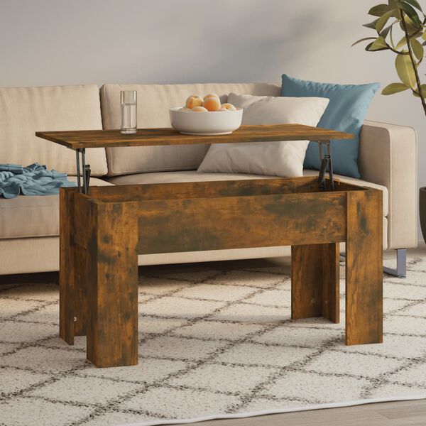 vidaXL Τραπεζάκι Σαλονιού Καπνιστή Δρυς 101x49x52 εκ. Επεξεργ. Ξύλο