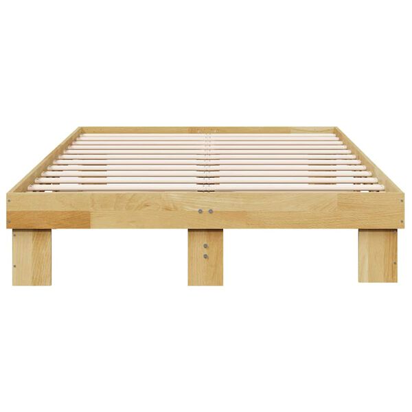 vidaXL Πλαίσιο κρεβατιού χωρίς στρώμα 120x200 cm μασίφ ξύλο δρυς