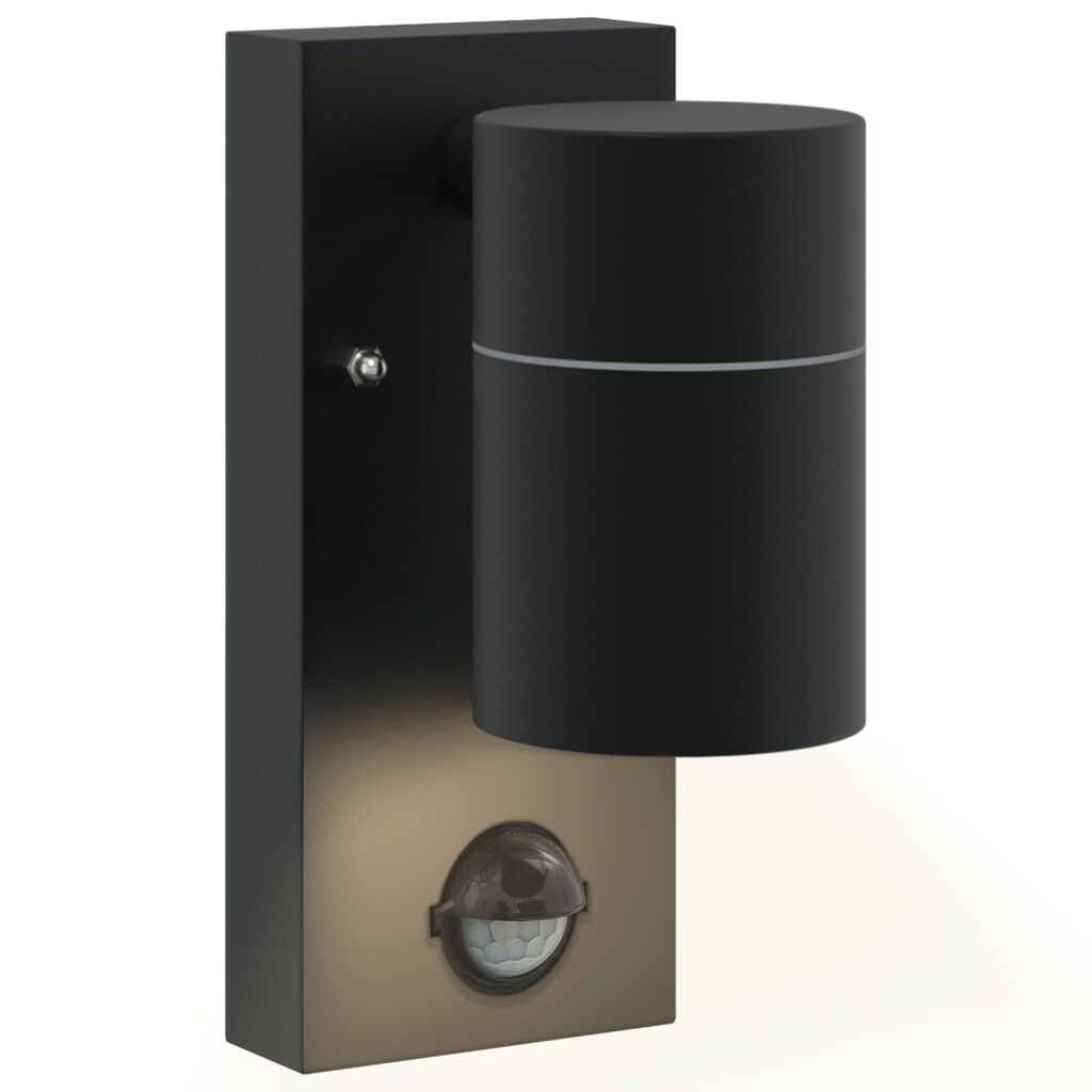 vidaXL Εξωτερικά Φωτιστικά Τοίχου 2 pcs Μαύρο 6.5 x 10.5 x 16 εκ.