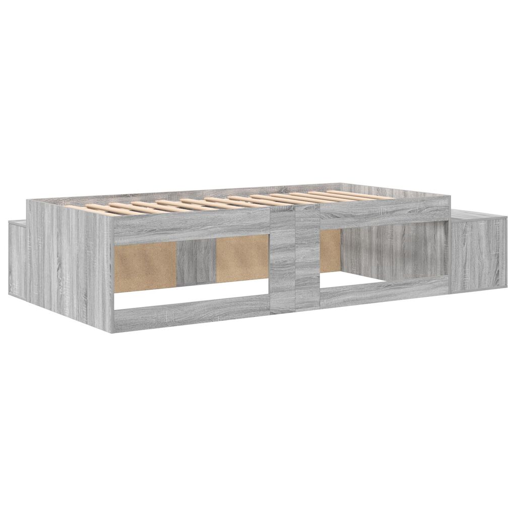 vidaXL Κρεβάτι Αποθήκευσης Γκρι Sonoma 75x190 εκ.