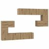vidaXL &Mu;&omicron;&nu;ά&delta;&epsilon;&sigmaf; TV &Epsilon;&pi;&iota;&tau;&omicron;ί&chi;&iota;&omicron; 4 pcs Artisan Oak &Epsilon;&pi;&epsilon;&xi;&epsilon;&rho;&gamma;&alpha;&sigma;&mu;έ&nu;&omicron; &xi;ύ&lambda;&omicron;