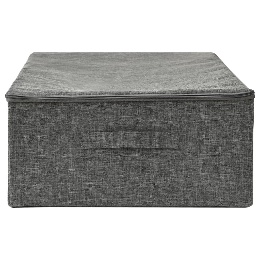 vidaXL Κουτι Αποθήκευσης Ανθρακί 70 x 40 x 18 εκ. Υφασμάτινο
