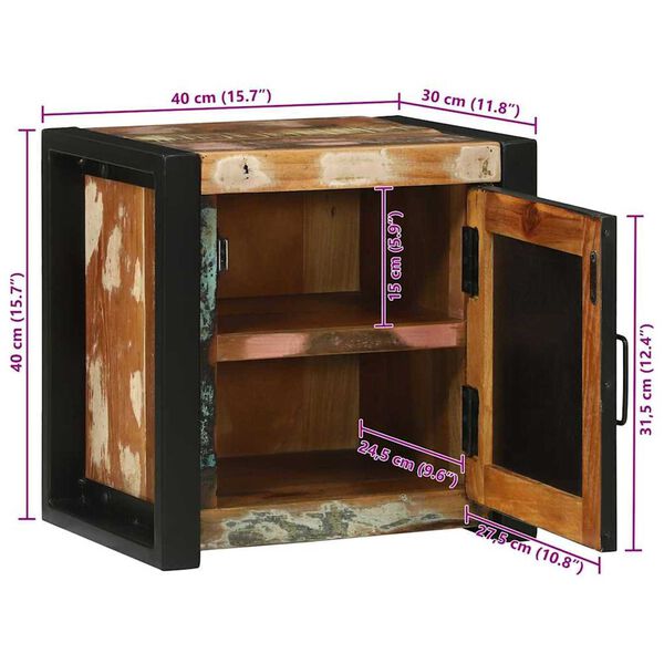 vidaXL Ντουλάπι Μπάνιου Καφέ 40 x 30 x 40 εκ. Μασίφ ανακυκλωμένο ξύλο