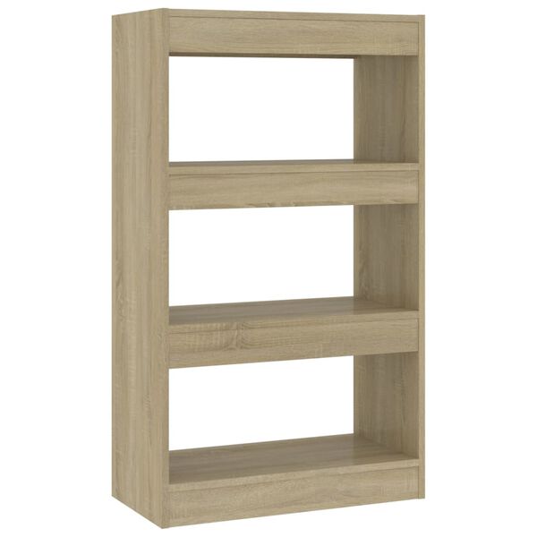 vidaXL Βιβλιοθήκη/Διαχωρισ. Χώρου Sonoma Δρυς 60x24x186εκ. Επεξ. Ξύλο