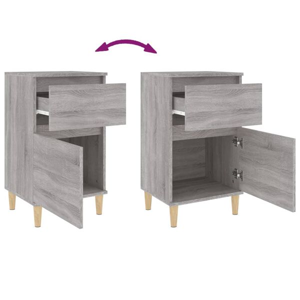 vidaXL Κομοδίνο Γκρι Sonoma 40x35x70 εκ.