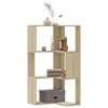 vidaXL Βιβλιοθήκη Γωνιακή 3 Επ. Sonoma Δρυς 50x50x102εκ Επεξ. Ξύλο