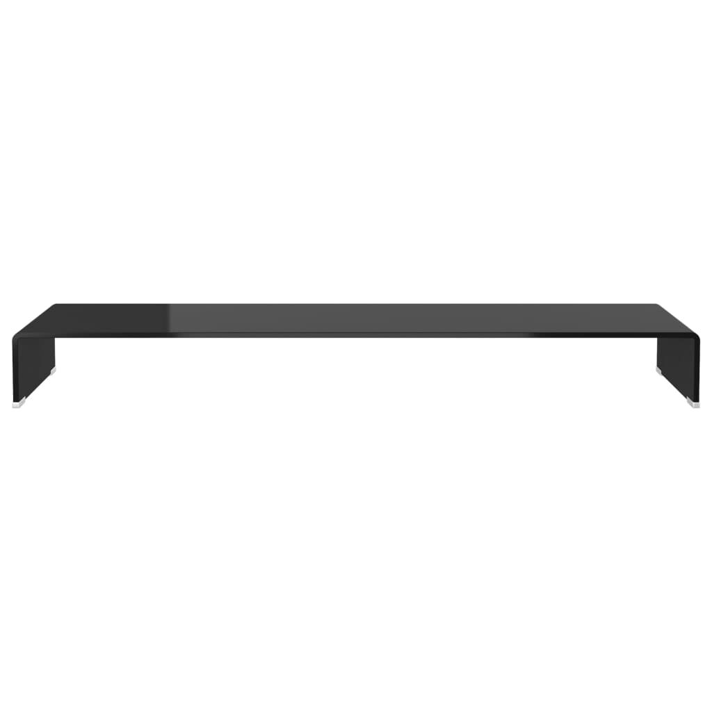 vidaXL Βάση Τηλεόρασης/Οθόνης Μαύρη 120 x 30 x 13 εκ. Γυάλινη