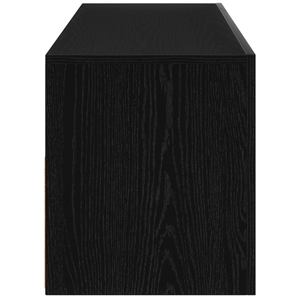 vidaXL Ντουλάπα τηλεόρασης με LED Φωτισμό σε Μαύρο Δρυ 60x35x40 εκ. Κατασκευασμένη από επεξεργασμένο ξύλο