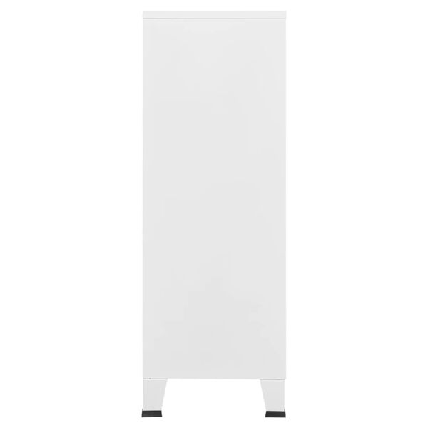 vidaXL Αρχειοθήκη Βιομηχανικού Στιλ Λευκή 75 x 40 x 115 εκ. Ατσάλινη