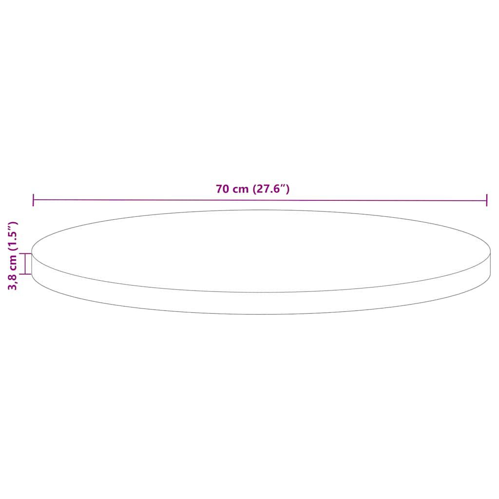 vidaXL Επιφάνεια Τραπεζιού Στρογγυλή Ø70x3,8εκ Μασίφ Ανακυκλωμένο Ξύλο