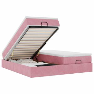 vidaXL &Omicron;&theta;&omega;&mu;&alpha;&nu;&iota;&kappa;ό &kappa;&rho;&epsilon;&beta;ά&tau;&iota; &mu;&epsilon; &sigma;&tau;&rho;ώ&mu;&alpha;&tau;&alpha; &rho;&omicron;&zeta; 160x200cm Velvet