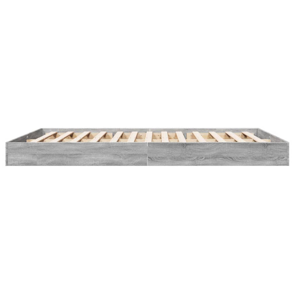 vidaXL Πλαίσιο Κρεβατιού Γκρι Sonoma 150x200 εκ. Επεξεργασμένο Ξύλο
