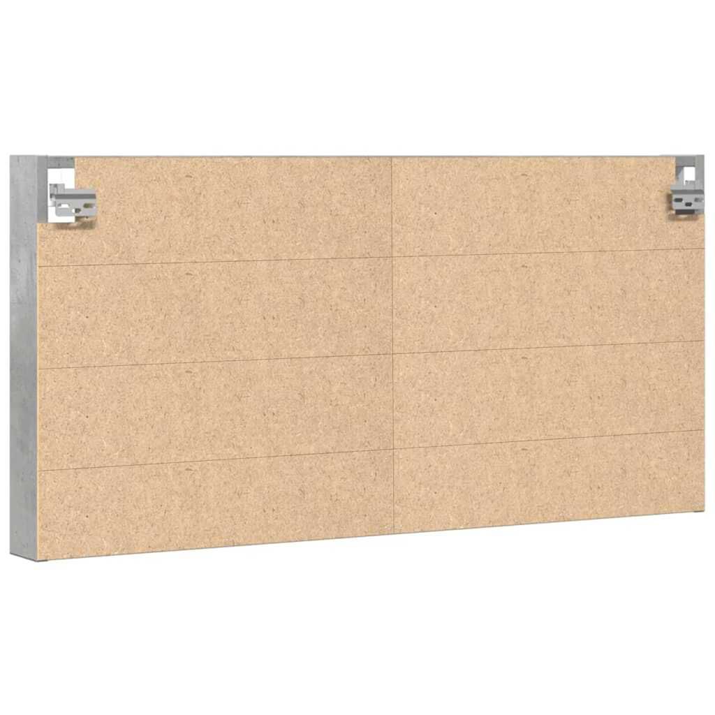 vidaXL Βιτρίνα Γκρι Σκυροδέματος 100x8,5x50 εκ. από Επεξεργασμένο Ξύλο
