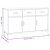 vidaXL Ντουλάπι Μαύρο 110 x 35 x 70 εκ. από Μασίφ Ξύλο Πεύκου