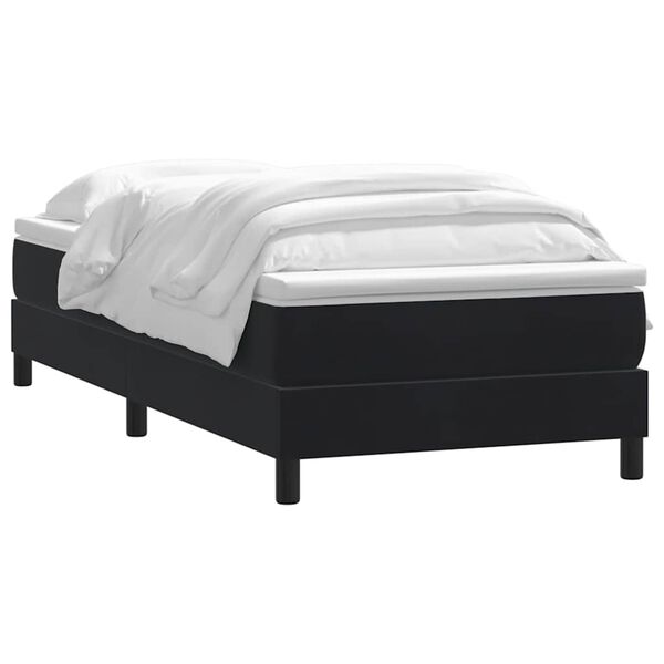 vidaXL &Kappa;&rho;&epsilon;&beta;ά&tau;&iota; Boxspring &mu;&epsilon; &Sigma;&tau;&rho;ώ&mu;&alpha; &Mu;&alpha;ύ&rho;&omicron; 90x220 &epsilon;&kappa;. &Beta;&epsilon;&lambda;&omicron;ύ&delta;&iota;&nu;&omicron;