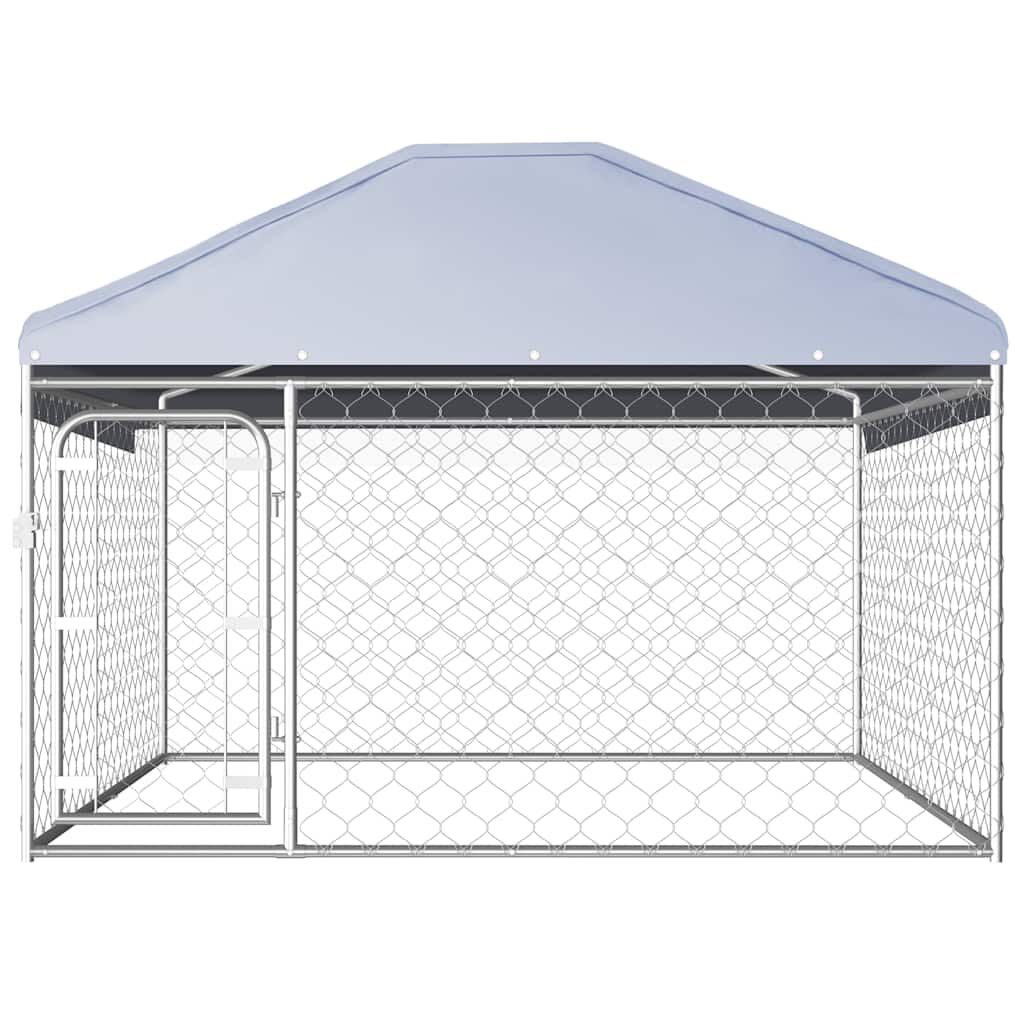 vidaXL Κλουβί Σκύλου Εξωτερικού Χώρου 200 x 200 x 135 εκ. με Στέγαστρο