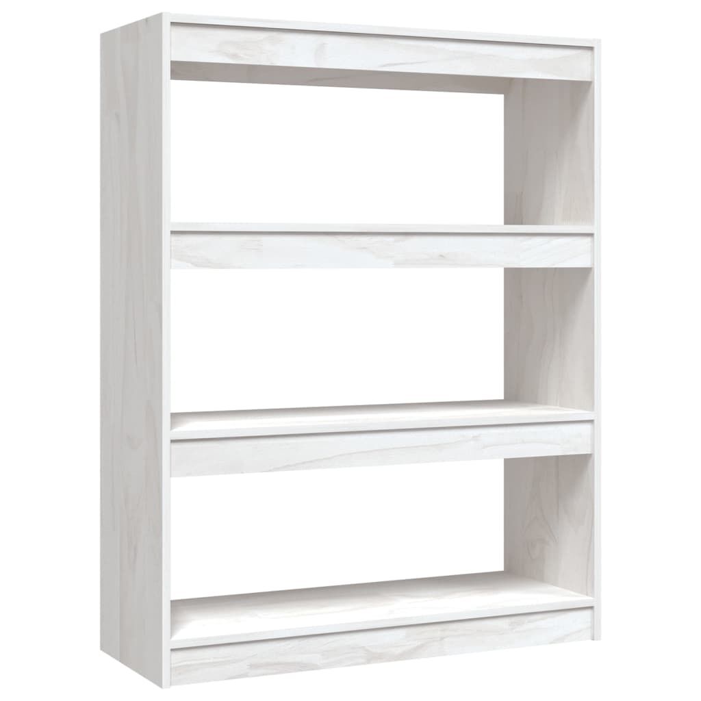 vidaXL Βιβλιοθήκη/Διαχωριστικό Χώρου Λευκό 100x30x103 εκ. Ξύλο Πεύκου