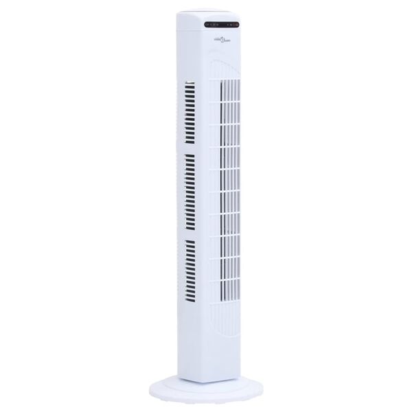vidaXL Ανεμιστήρας Πύργος Λευκός Ø24x80 Τηλεχειριστήριο +Χρονοδιακόπτη