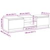 vidaXL Έπιπλο Τηλεόρασης με LED Μαύρο 140x40x36 εκ.