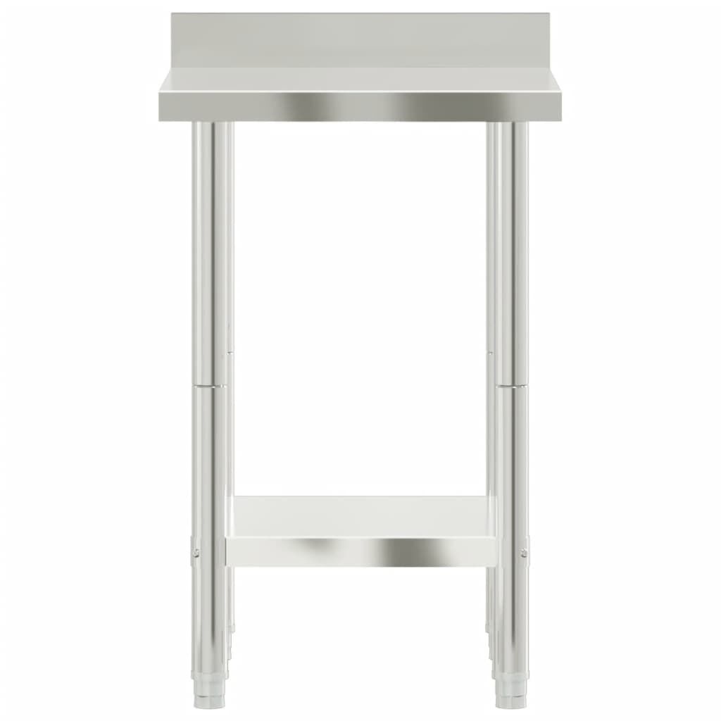 vidaXL Πάγκος Εργασίας Κουζίνας με Πλάτη 55x55x93 εκ. Ανοξείδ. Ατσάλι