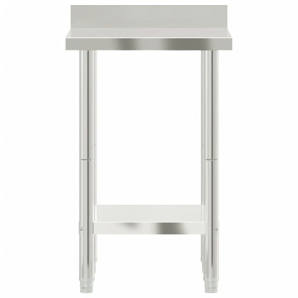 vidaXL Πάγκος Εργασίας Κουζίνας με Πλάτη 55x55x93 εκ. Ανοξείδ. Ατσάλι