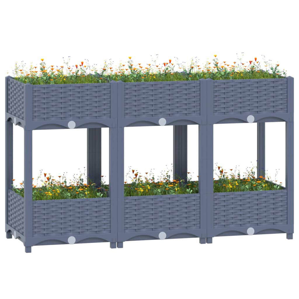 vidaXL Ζαρντινιέρα 120 x 40 x 71 εκ. από Πολυπροπυλένιο