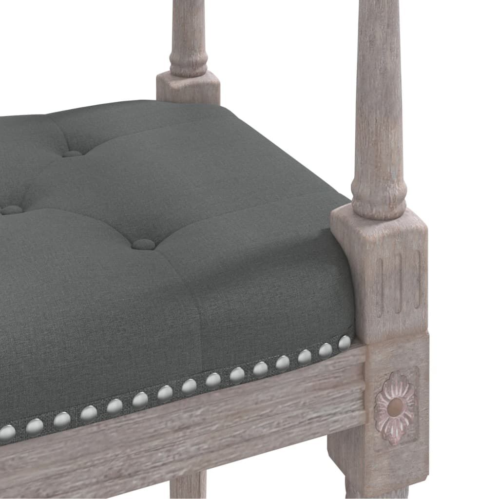 vidaXL Πάγκος Σκούρο Γκρι 110 x 40 x 70 εκ. Υφασμάτινος