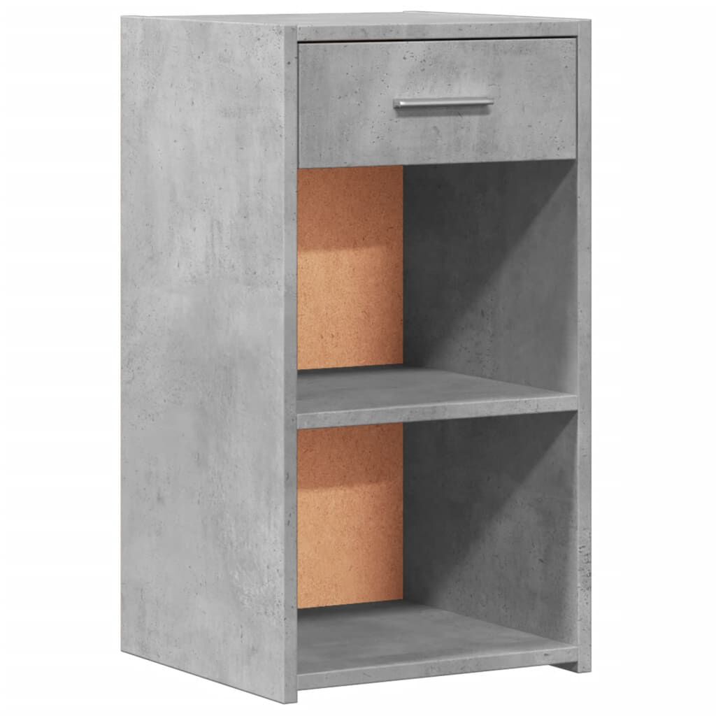 vidaXL Κομοδίνο Γκρι Σκυροδέματος 35x34x65 εκ. από Επεξεργασμένο Ξύλο