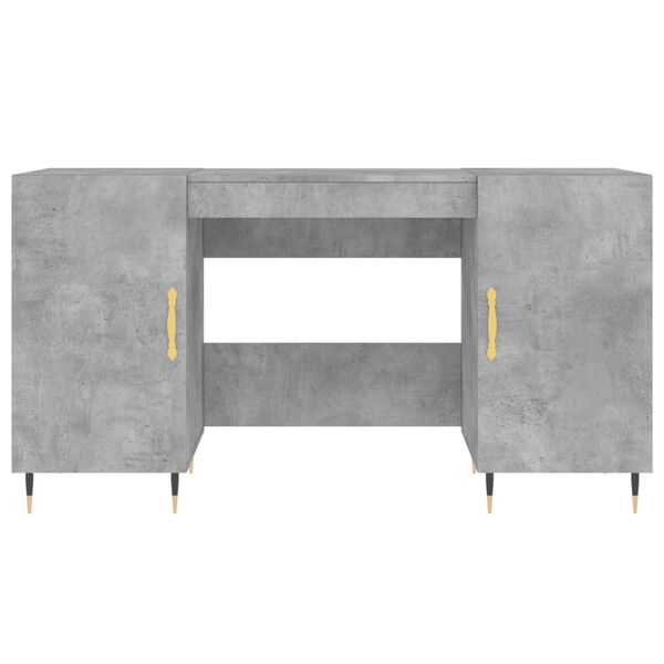 vidaXL Γραφείο Γκρι Σκυροδέματος 140 x 50 x 75 εκ. από Επεξεργ. Ξύλο