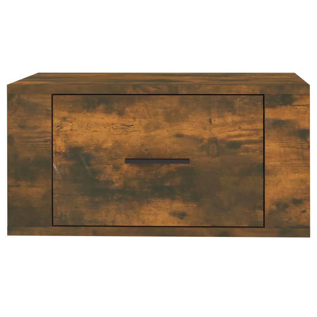 vidaXL Κομοδίνα Επιτοίχια 2 τεμ. Καπνιστή Δρυς 50x36x25 εκ.